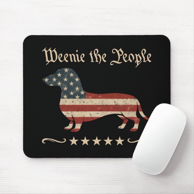 Mousepad Weenie The Pessoas Dachshund 4 De Julho (Com mouse)