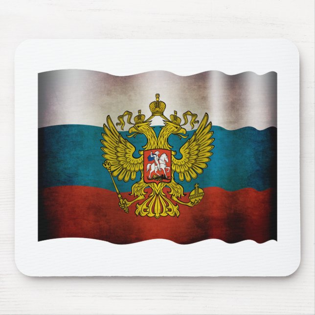 Mousepad Wehende Flagge von Russland (Frente)