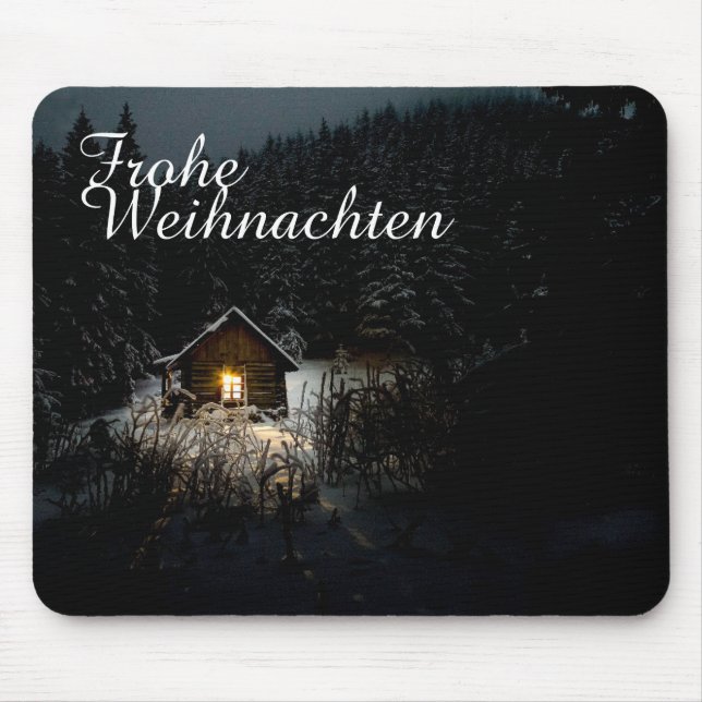 Mousepad Weihnachtsgrüße mit Hexenhaus (Frente)