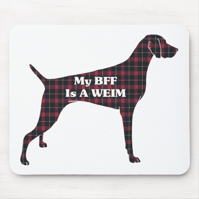 Mousepad Weimaraner BFF (Frente)