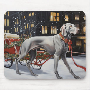 Mousepad Weimaraner Christmas Fesason Season