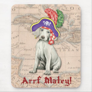 Mousepad Weimaraner Pirate