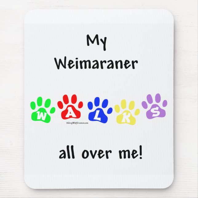 Mousepad Weimaraner Walks (Frente)