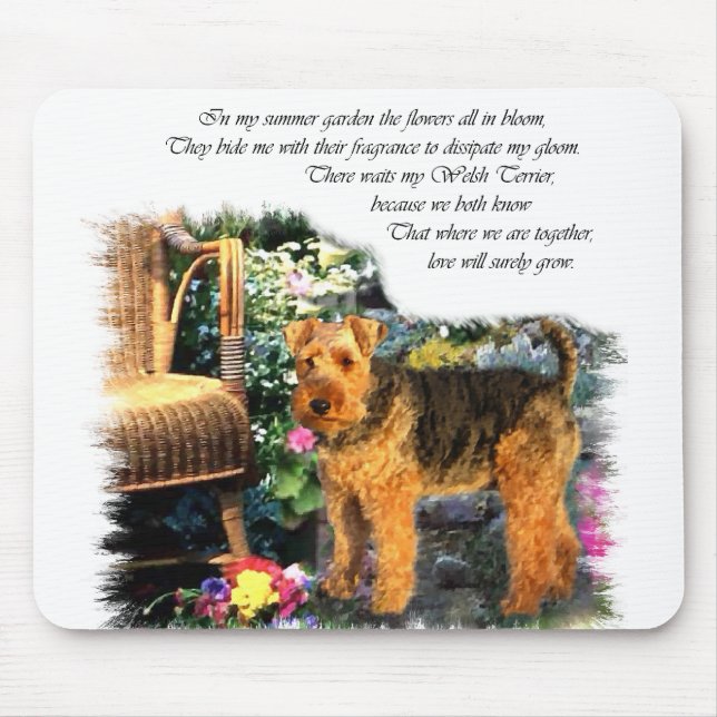 Mousepad Welsh Terrier Art Gifts (Frente)