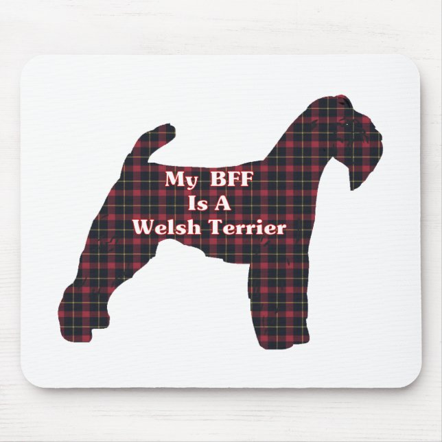 Mousepad Welsh Terrier BFF Gifts (Frente)