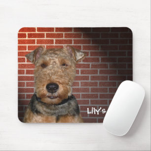 Mousepad Welsh Terrier em Brick Wall