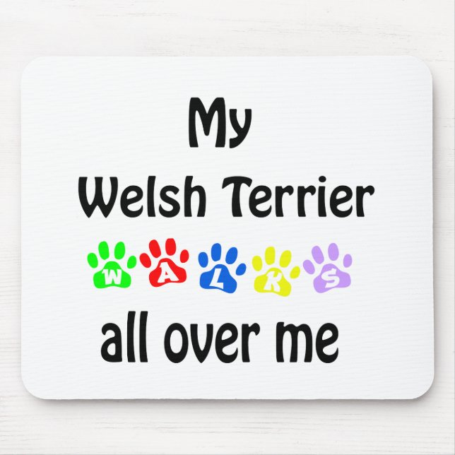 Mousepad Welsh Terrier Walks Design (Frente)