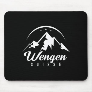 Mousepad Wengen Suiça Ski Resort Ski Snowboard