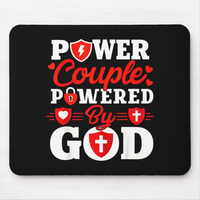 Mousepad Wer Couple Wered By God Christian Couples Matching (Frente)