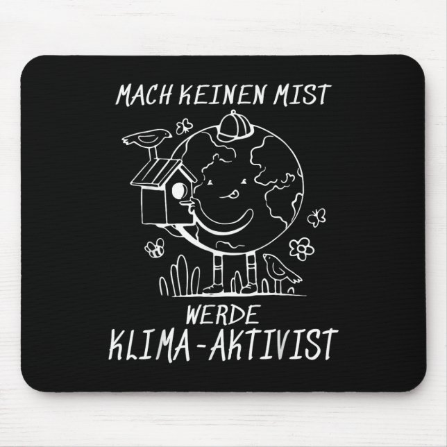Mousepad Werde Klimaaktivist Clima do Aquecimento Global (Frente)