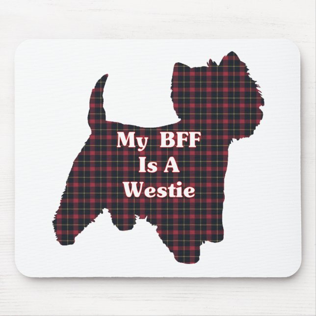 Mousepad West Highland White Terrier BFF presentes (Frente)