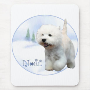 Mousepad West Highland White Terrier Noel