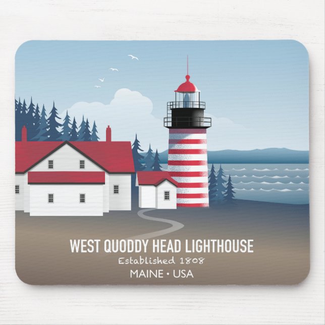 Mousepad West Quoddy Head Lighthouse (Frente)