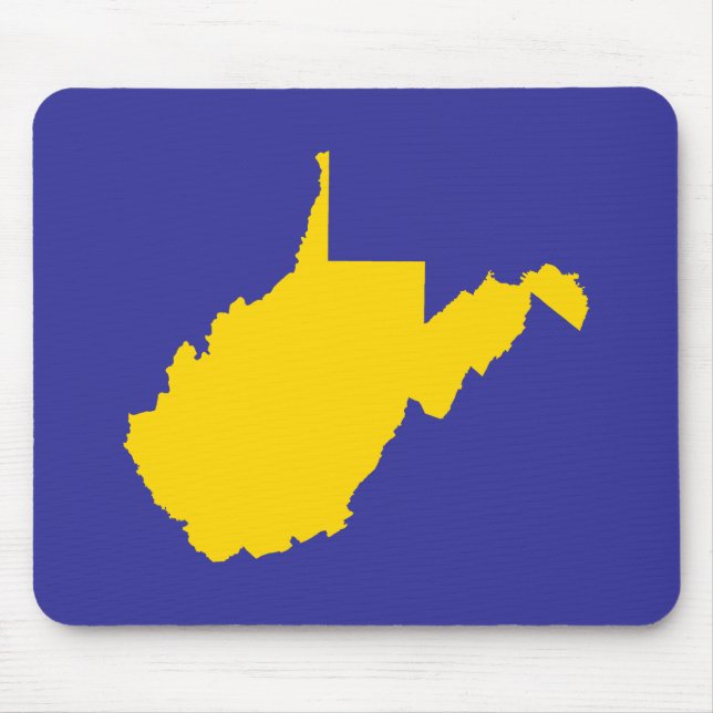 Mousepad West Virginia Dourado e Blue (Frente)