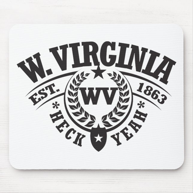Mousepad West Virginia, pedaço yeah, Est. 1863 (Frente)