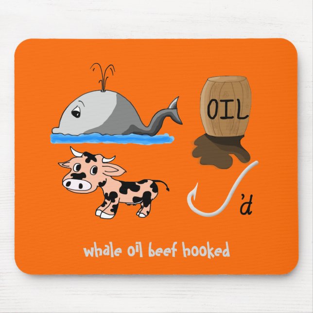 Mousepad Whale Oil Beef Slogan divertido (Frente)