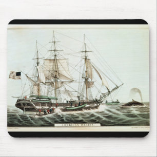 Mousepad Whaler americano, gravado pelo Currier de