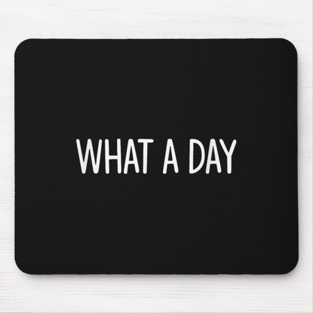 Mousepad What A Day - Black V-neck , Uni-adults, Small, Sho (Frente)