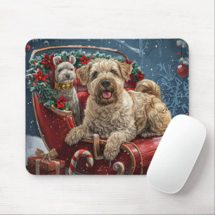 Mousepad Wheaten Terrier Dog Natal Festivo