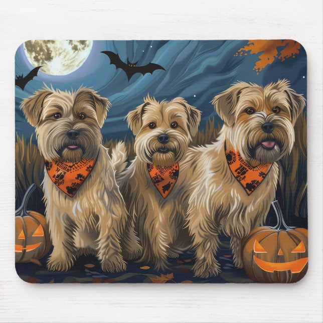 Mousepad Wheaten Terrier Halloween Spooky (Frente)