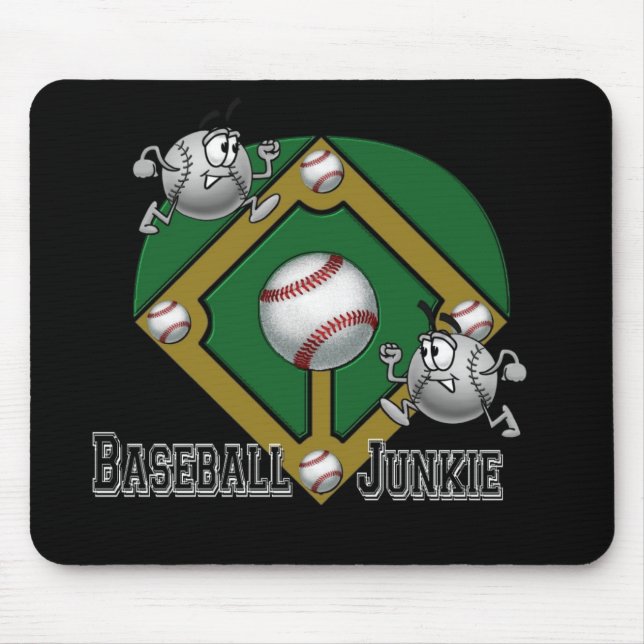 Mousepad Whimsical Baseball Junkie (Frente)