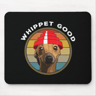 Mousepad Whippet Good Funny 80s Music Dog Design