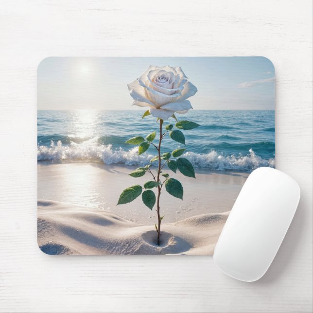 Mousepad White Beach Rosa (Com mouse)