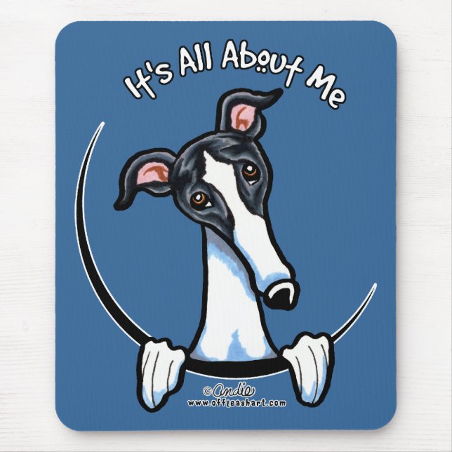 Mousepad White Black Greyhound IAAM (Frente)