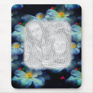 Mousepad White Clematis flutua seu quadro fotográfico