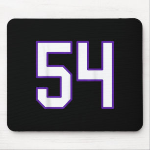 Mousepad White E Purple Número 54 Jersey Player Uniforme #