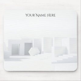 Mousepad White Monochromatic Architectural