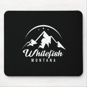 Mousepad Whitefish Montana Ski Resort Ski Snowboard