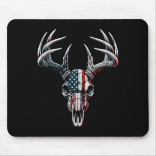 Mousepad Whitetail Deer Hunting - Bandeira Americana Em Buc