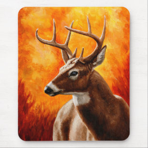 Mousepad Whitetail Deer Trophy Buck Head