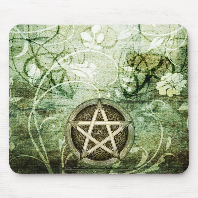 Mousepad Wicca Rustica: Pentacle da floresta (Frente)