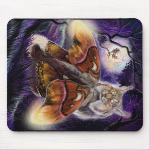 Mousepad Wild Luminessense Moth Winged Lynx
