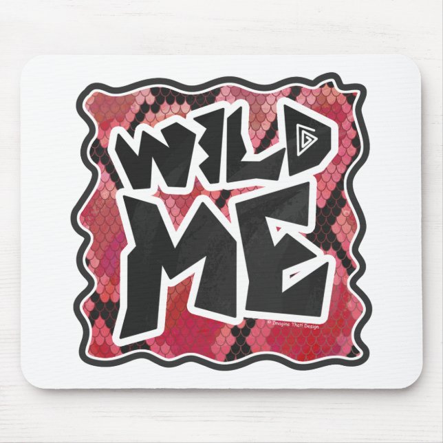 Mousepad Wild Me Cobra Black and Red Impressão (Frente)