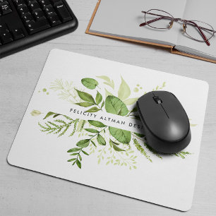 Mousepad Wild Meadow Verde Botânico Personalizado