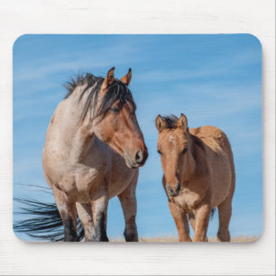 Mousepad Wild Mustang Stallion e Wild Horse Foal