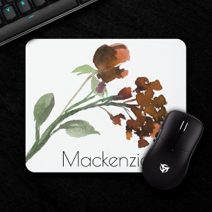 Mousepad Wildbloom Terracotta Orange Bohemian Personaliza