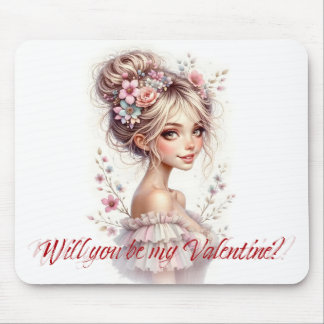 Mousepad Will You Be My Valentine – Romantic Art Print