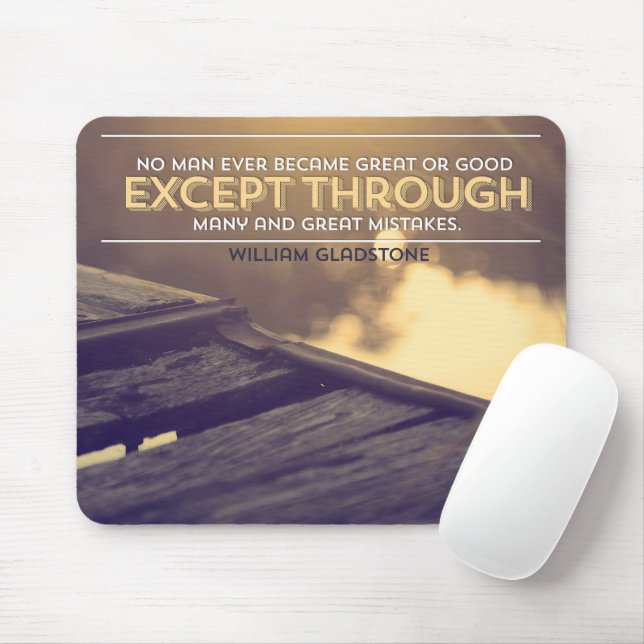 Mousepad William Gladstone Inspirational Citação "Erros" (Com mouse)
