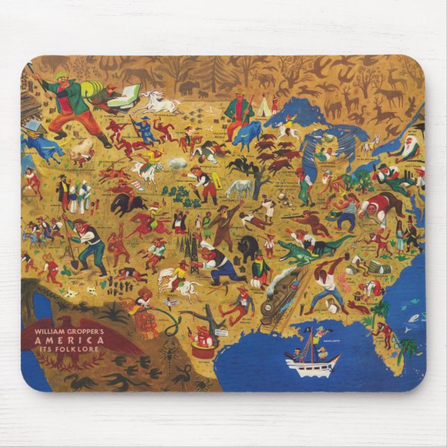 Mousepad William Gropper's America - Folclore de desenhos a (Frente)