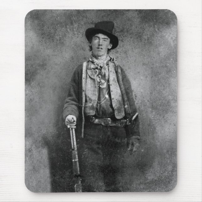 Mousepad William H. Bonney, Billy Kid Old West Outlaw (Frente)
