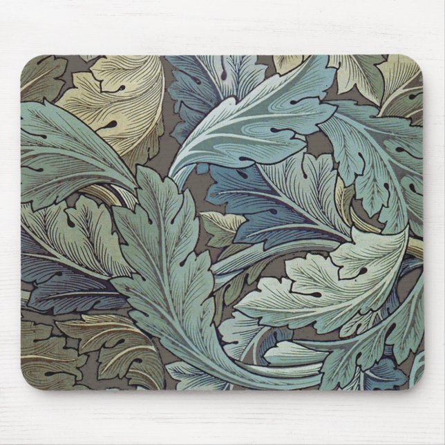 Mousepad William Morris Acanthus Sage Flower Floral Botânic (Frente)