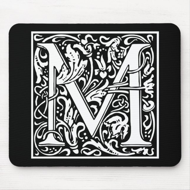 Mousepad William Morris Alphabet "M" (Frente)