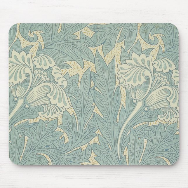 Mousepad William Morris Classic Tulip Blue Floral (Frente)