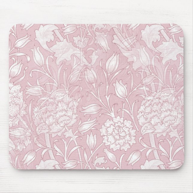Mousepad William Morris Floral Patterno a Rosa (Frente)