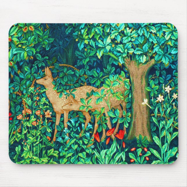 Mousepad William Morris Forest Deer Impressão (Frente)