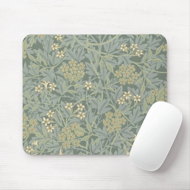 Mousepad William Morris Jasmine Blue Botanic Art (Com mouse)
